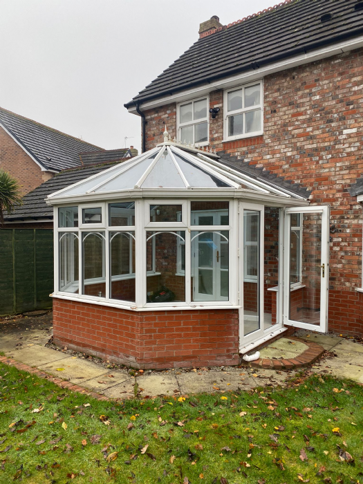 Upvc conservatory with glass roof No.SK9