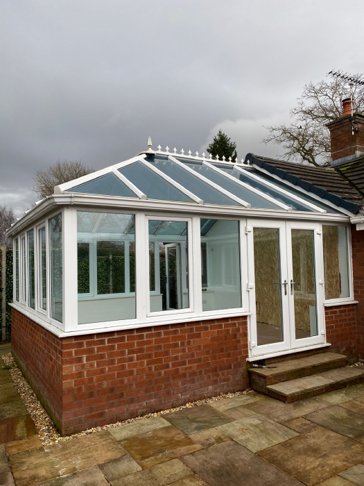 Large upvc conservatory with glass roof No.CH10